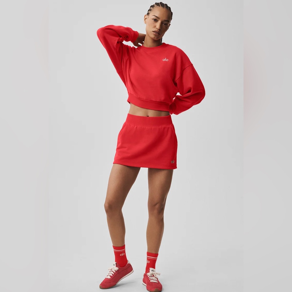 Alo Yoga Accolade Skirt Bright Red XXS - Picture 4 of 9